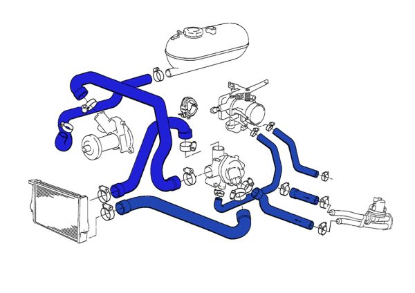Kit manguitos de silicona Bmw E30 325i (Con Aire Acondicionado) - Imagen 2