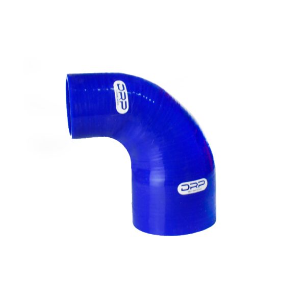 Codo Fluorosilicona reductor DRP Silicone Hoses 90º 70-63mm Longitud 102x102 Azul